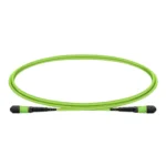 1m (3ft) MTP?-12 (Female) to MTP?-12 (Female) OM5 Multimode Elite Trunk Cable, 12 Fibers, Type B, Plenum (OFNP), Lime Green