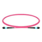 1m (3ft) MTP?- 24 (Female) to MTP?- 24 (Female) OM4 Multimode Elite Trunk Cable, 24 Fibers, Type A, Plenum (OFNP), Magenta
